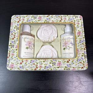Crabtree & Evelyn 4pc Summer Hill Set Body Lotion Shower Gel‎ Soaps Gift Tin New